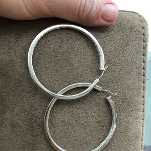 Diamond hoop earrings